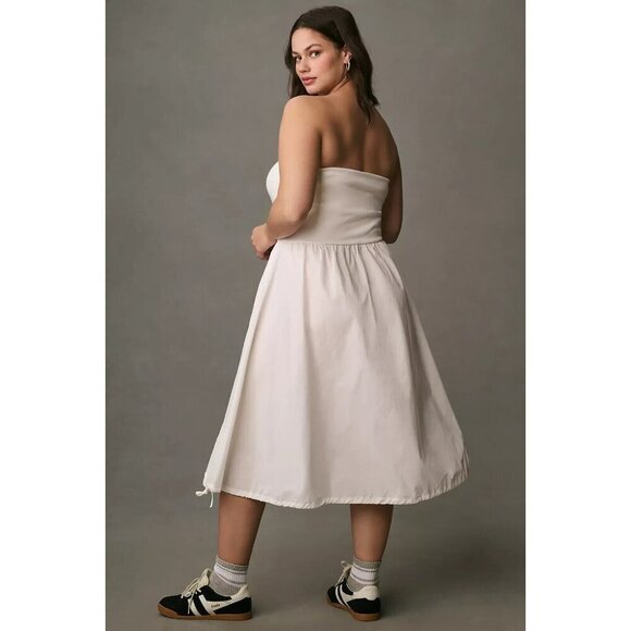 Daily Practice by Anthropologie Strapless Midi Dress in White Size 2X - Picture 2 of 4